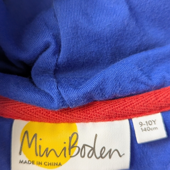 Mini Boden Polka Dot Flowers Terrycloth Beach Swim Coverup Shower Robe 9-10Y - Picture 3 of 7